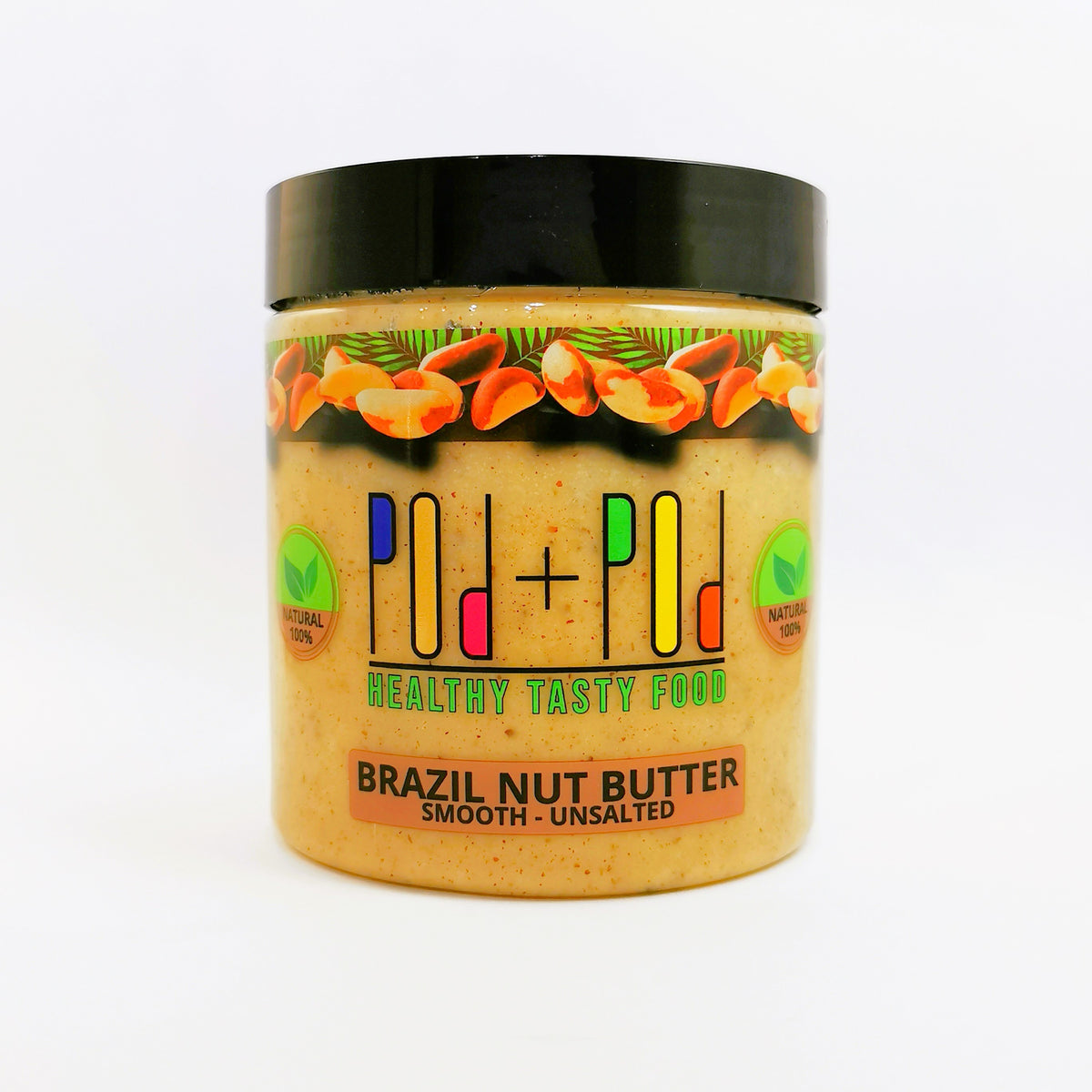 smooth natural beautiful colour brazil nut butter, no palm oil added, 450 gram