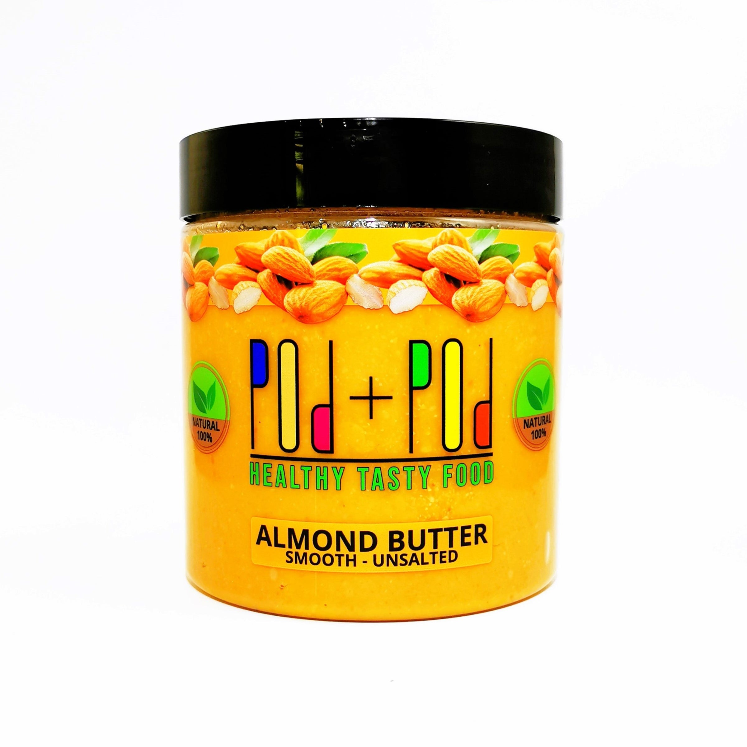 smooth natural beautiful colour almond butter, no palm oil added, 450 gram